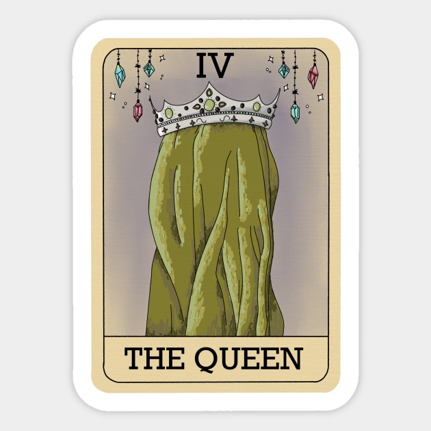 Bad Translated Tarot Card - The Queen Sticker by raspberry-tea